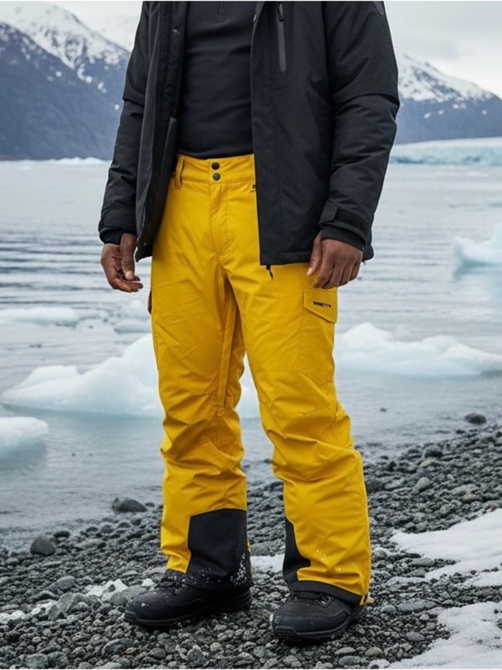 NEW Men Size 4XL Tall Arctix Yellow Cargo Ski Snowboard Pants